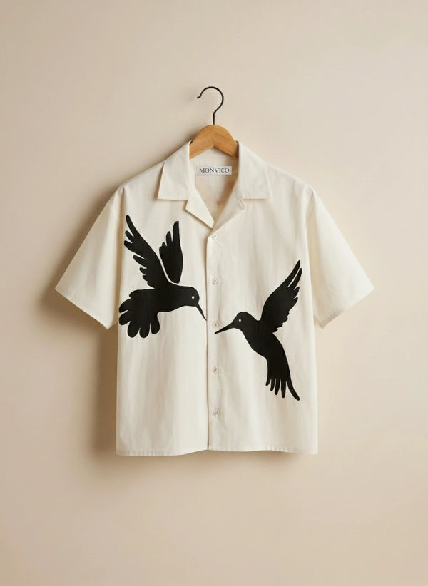 Minimal Bird Graphic Shirt
