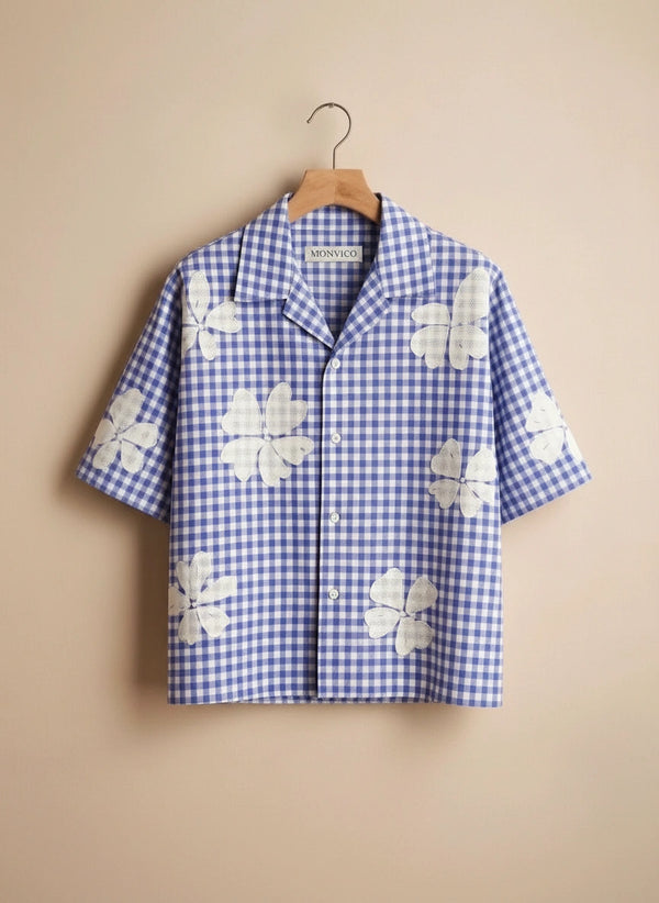 Classic Blue Check Printed Shirt