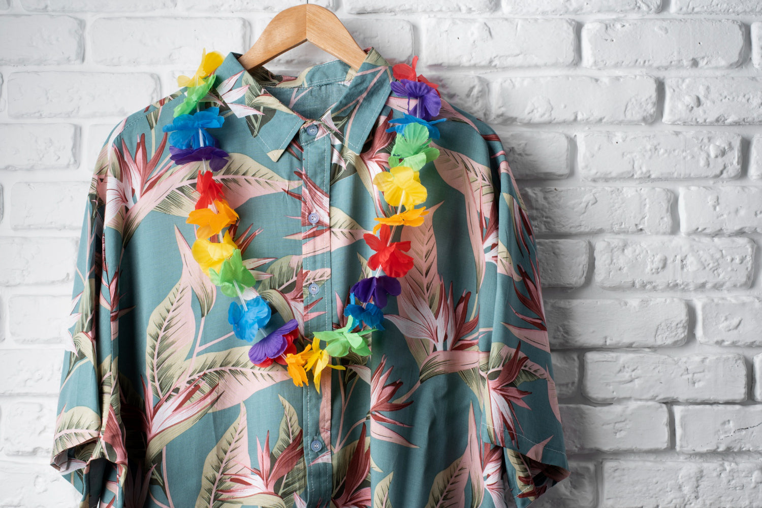 Printed Casual Shirts is on hanger with wall 