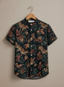 Tropical Leopard Floral Print Shirt