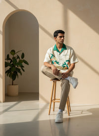 professional shirt with sitting in chair